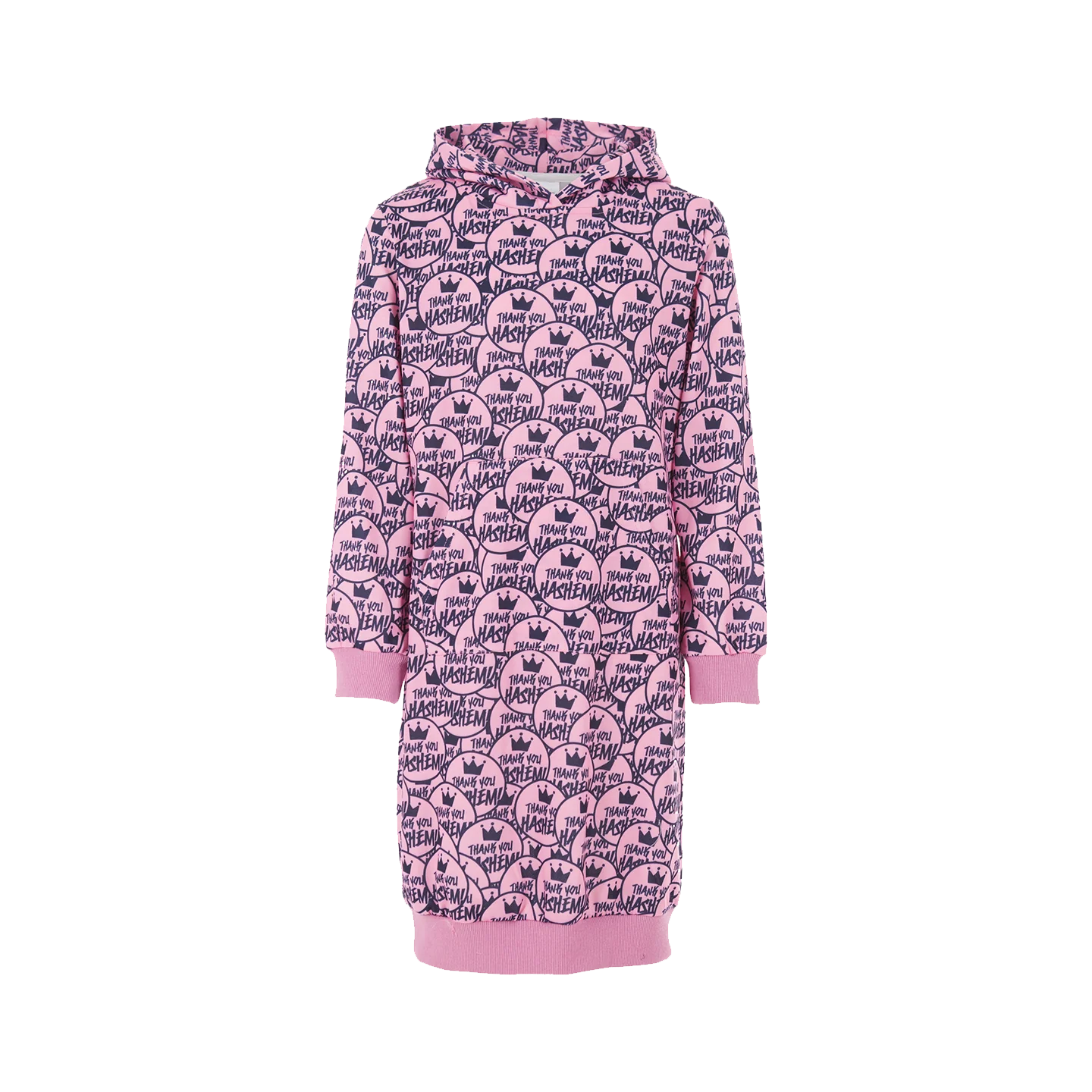 TYH All Over Logo Pink Sweatshirt Dress - Image 4